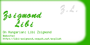 zsigmond libi business card